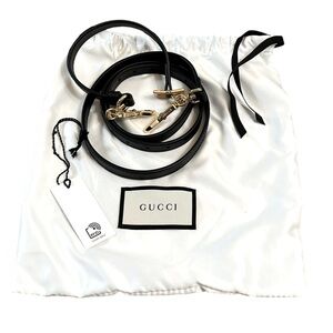 Gucci Black Leather Shoulder Bag Strap $450.00